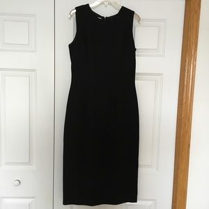 Black sleeveless cocktail dress